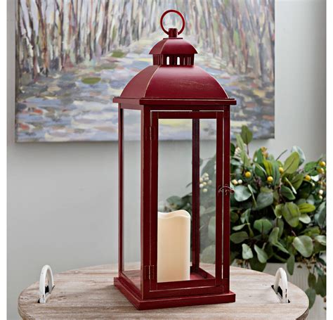 red metal decorative lantern